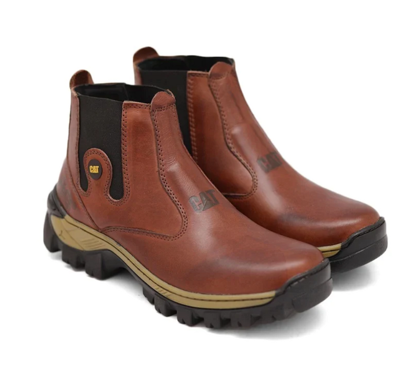 Botina adventure em Couro + Cinto CAT + Boné agro e Chaveiro de Brinde |ULTIMOS DIAS DA PROMOÇÃO |