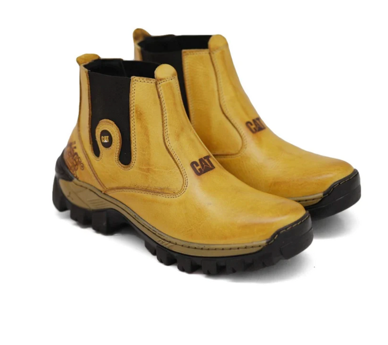 Botina adventure em Couro + Cinto CAT + Boné agro e Chaveiro de Brinde |ULTIMOS DIAS DA PROMOÇÃO |